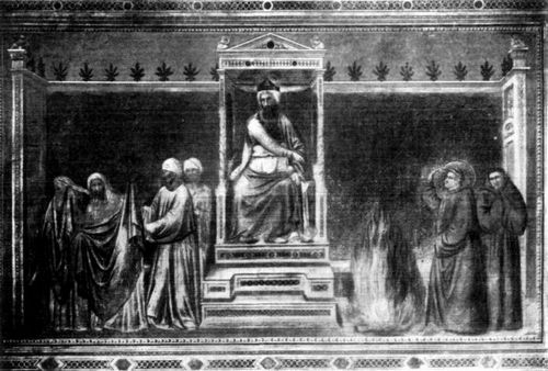 St. Francis before the Soldan. St. Francis before the Soldan. Giotto.