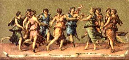 FIG. 42.—GIULIO ROMANO. APOLLO AND MUSES. PITTI.