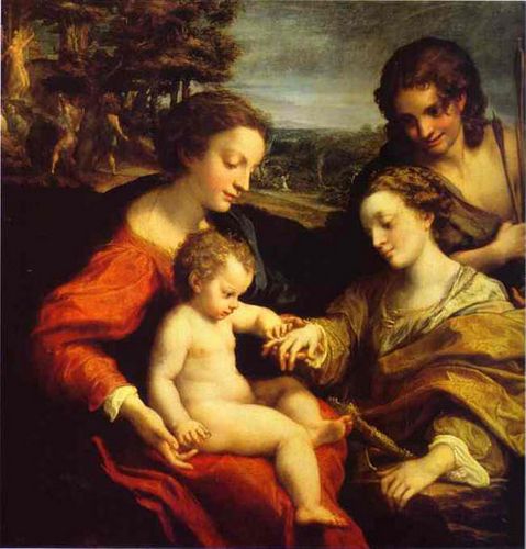 FIG. 46—CORREGGIO. MARRIAGE OF ST. CATHERINE AND CHRIST. LOUVRE.