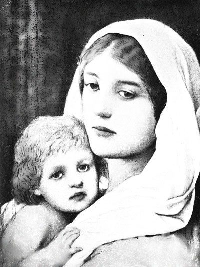 Gabriel Max.—Madonna and Child. Gabriel Max.—Madonna and Child.