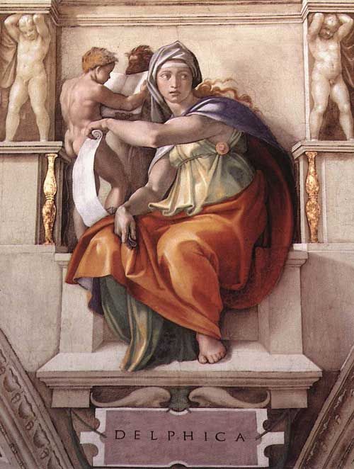 THE DELPHIC SIBYL. Sistine Chapel, Rome.